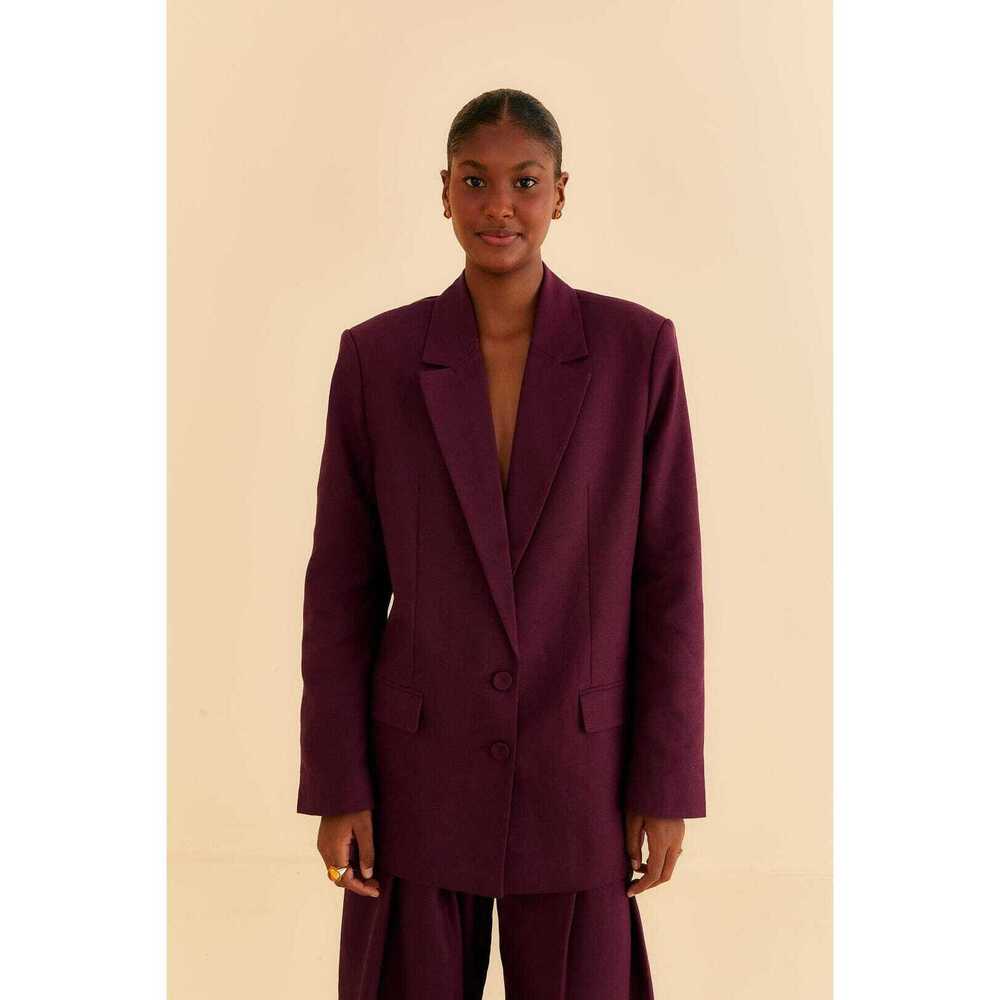 Burgundy Straight Blazer